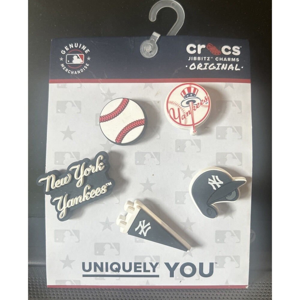 NEW Crocs New York Yankees Jibbitz Charms Shoe Accessory MLB 5 PIECES USA